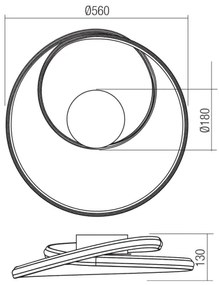 Redo 01-4357 - LED stmievateľné stropné svietidlo TORSION LED/40W/230V biele