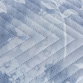 Prehoz na posteľ FLOWERS modrý / sivý Rozmer: 200 x 220 cm