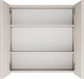 Závesná kúpeľňová skrinka so zrkadlom POLA 2DL kašmírová