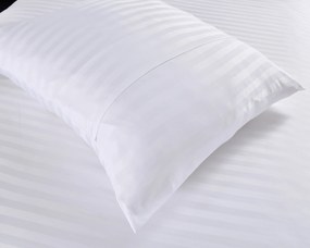 Hotelové obliečky z mikrovlákna JASMINE biele - prúžok 2 cm Rozmer obliečky: 2 ks 70 x 90 cm | 200 x 220 cm
