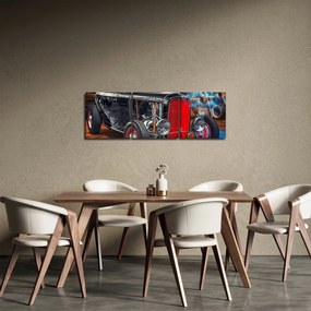 Obraz veterána (s hodinami) (90x30 cm)