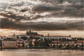 Obraz - zamračená Praha (90x60 cm)