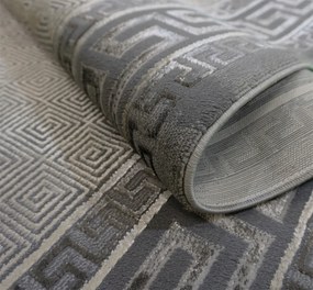 Koberec Esprit 3602 GREY – sivý obdĺžnikový koberec s vzorom Rozmer: 140x190 cm