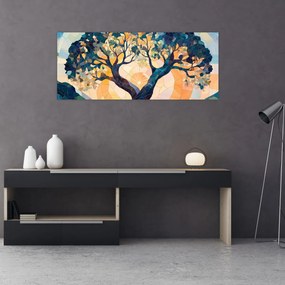Obraz – Mozaika – slnko a strom II. (120x50 cm)