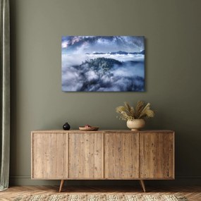 Obraz lesa v hmle (90x60 cm)