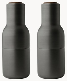 Súprava mlynčekov na soľ a korenie's drevenými vrchnákmi Bottle Grinder, 2 diely
