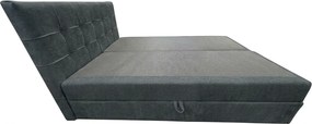 Čalúnená posteľ boxspring DIRELIS VIBE 160x200 cm tmavo sivá Matrac: Matrac Bonell pružinový