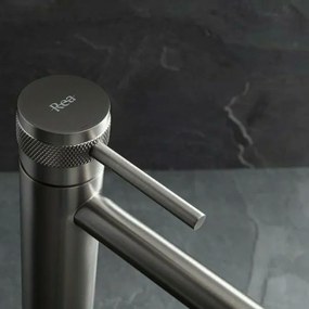 Umývadlová batéria REA Lungo Grip vysoká, Gun Grey