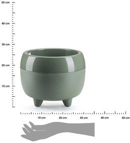 PLASTOVÝ KVETINÁČ BOTANICA 30X24 CM ZELENÁ