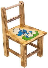 Bestent Detská drevená stolička Šmolko