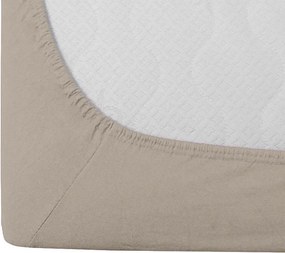 Sada krepových obliečok ASTORIA POLY krémové + plachta Jersey 90 x 200 cm cappuccino, jednolôžko