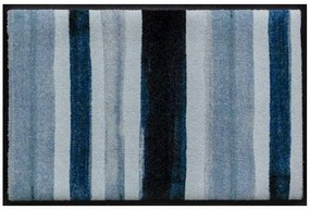 Pruhovaná premium rohožka- modré pruhy farby (Vyberte veľkosť: 100*70)
