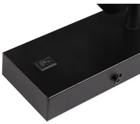 Nástenné bodové svietidlo 1xGU10/35W/230V čierna