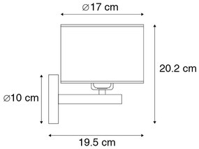 Moderná nástenná lampa biela okrúhla - VT 1