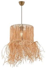 Závesný luster na lanku NESS 1xE27/40W/230V, rafia
