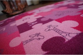 Detský koberec PUZZLE fialový