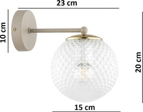 Brilagi - Nástenné svietidlo STELLA 1xE27/60W/230V béžové/zlaté