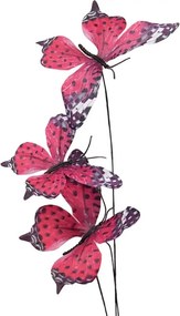 Dekoračná vetvička s ružovými motýlikami Butterfly - 10*10*65 cm