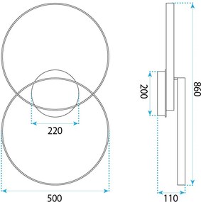 Toolight Toolight, LED stropné svietidlo, 85cm, 35W, 4000K, 3000lm, SWE061-C, čierna matná, OSW-20161