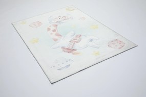 Detský koberec KIDS obdĺžnikový z polyesteru – jemné farby Rozmer: 140x200 cm