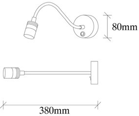 Čierne LED nástenné svietidlo Reading – Opviq lights