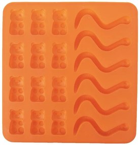 Forma silikonová na gumených medvedíkov/dážďovky