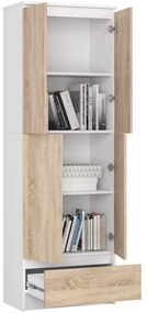 Skriňa Rexa 60 cm biela/dub sonoma