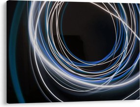 Obraz modrých liniek (70x50 cm)