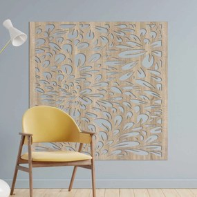 SENTOP | Moderný drevený vyrezávaný panel na stenu, kvetinová 3D dekorácia | SENTOP HDF0285
