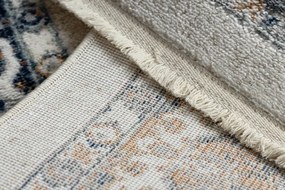 Koberec DISTIN 0834A tmavomodrá / modrá / žltá - ornament, vintage, strapce