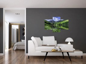 Obraz - Krajina s jazerom (90x60 cm)