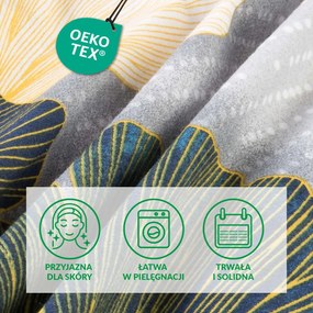 FLANELOVÉ OBLIEČKY FLANELOVE 160X200 CM, 2KS 70X80 CM LISTY