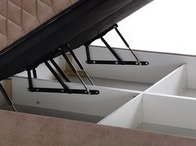 Posteľ Reve 160x200 cm, tmavo ružová látka