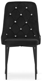 Set štyroch jedálenských stoličiek AMORE čierne (4ks)