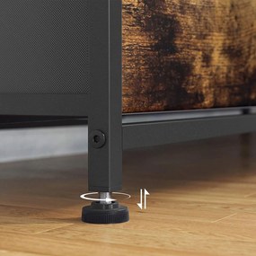 Komoda so 7 textilnými zásuvkami, 28,5 x 98 x 85 cm, rustikálna hnedá