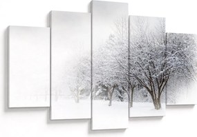 Obraz - Zimná alej (150x105 cm)