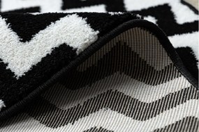 styldomova Čiernobiely koberec sketch cik-cak kruh F561