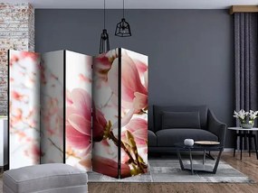 Paraván - Pink magnolia II [Room Dividers] Veľkosť: 225x172, Verzia: Obojstranný
