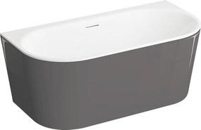 Polimat Akrylátová voľne stojaca vaňa k stene Sola 150x75 POLIMAT-Rozmery: 150x75, POLIMAT-Farba vane: Biela / grafit lesk