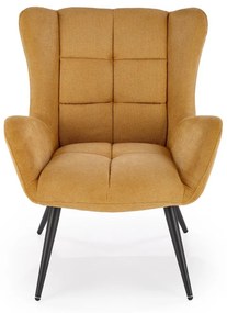 Designové křeslo Byron hořčicové