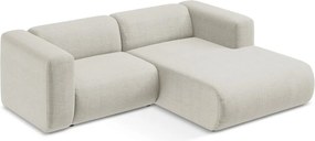 Béžová rohová pohovka (pravý roh/s leňoškou) Ekahi – Makamii