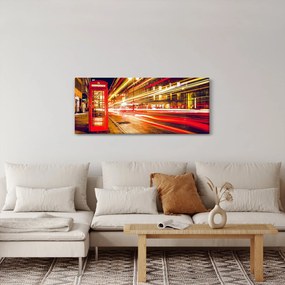 Obraz červené londýnske telefónne búdky (120x50 cm)