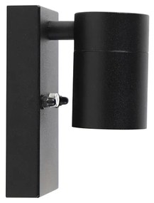 Moderná vonkajšia nástenná lampa čierna IP44 so senzorom súmraku - Solo