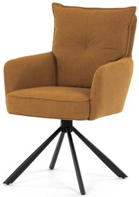 BONTEC Jedálenská stolička, sivá, menčestrová látka, HC-X1128 GREY2 Farba: Žltá
