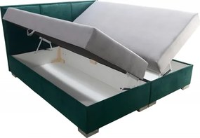 Čalúnená posteľ Kvadrat II, 200x180, zelená / šedá (an 4810/4817)