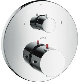 AXOR Starck termostat s podomietkovou inštaláciou, s uzatváracím a prepínacím ventilom, pre 2 výstupy, chróm, 10720000