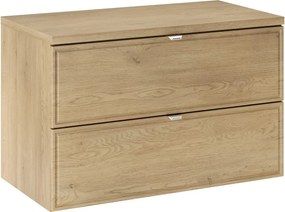Závesná skrinka pod umývadlo Terra s doskou 80 cm dub cremona