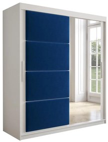 Skriňa Tapi 180 Biely/Modrá