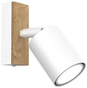 Nástenné bodové svietidlo TULON 1xGU10/8W/230V biela/dub