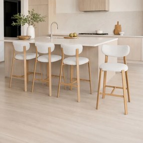 Barová stolička biela AUB-L3125 OAK